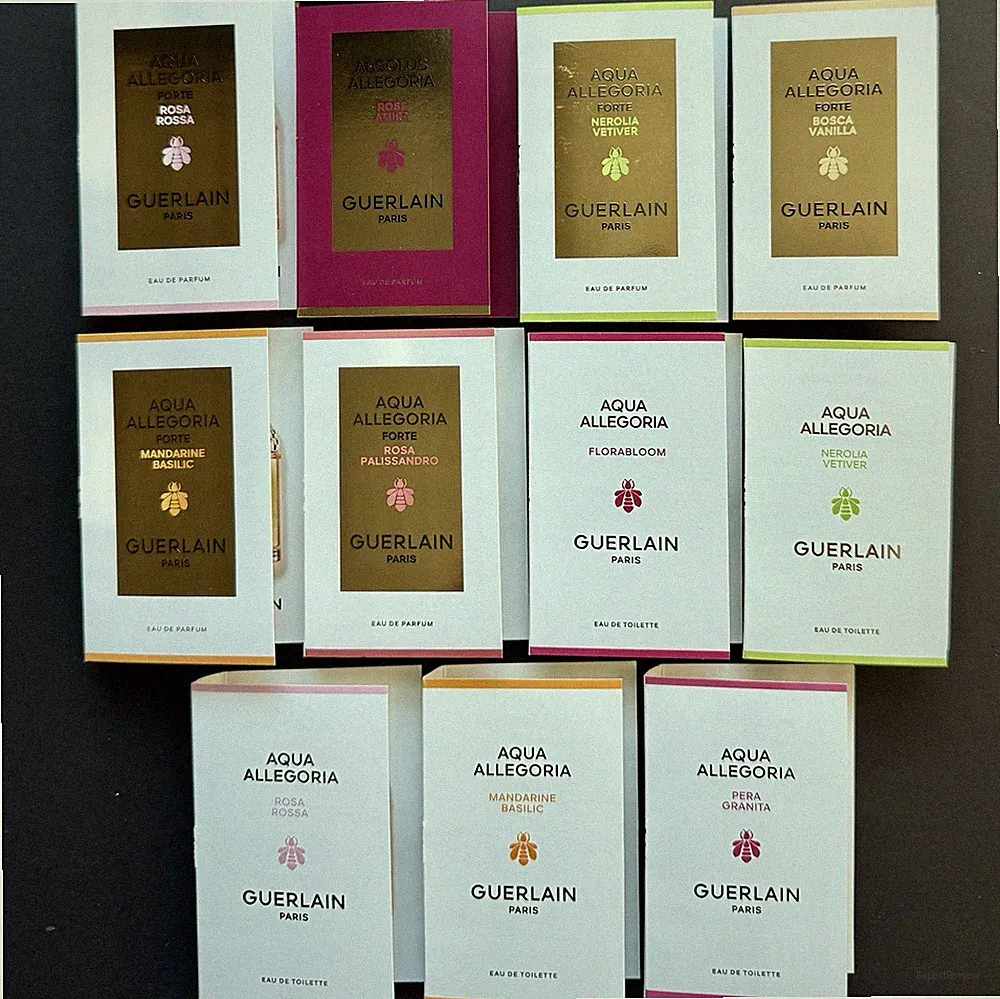 Guerlain Aqua Allegoria Perfume Collection For Women Sample Spray Vials 12pc Set