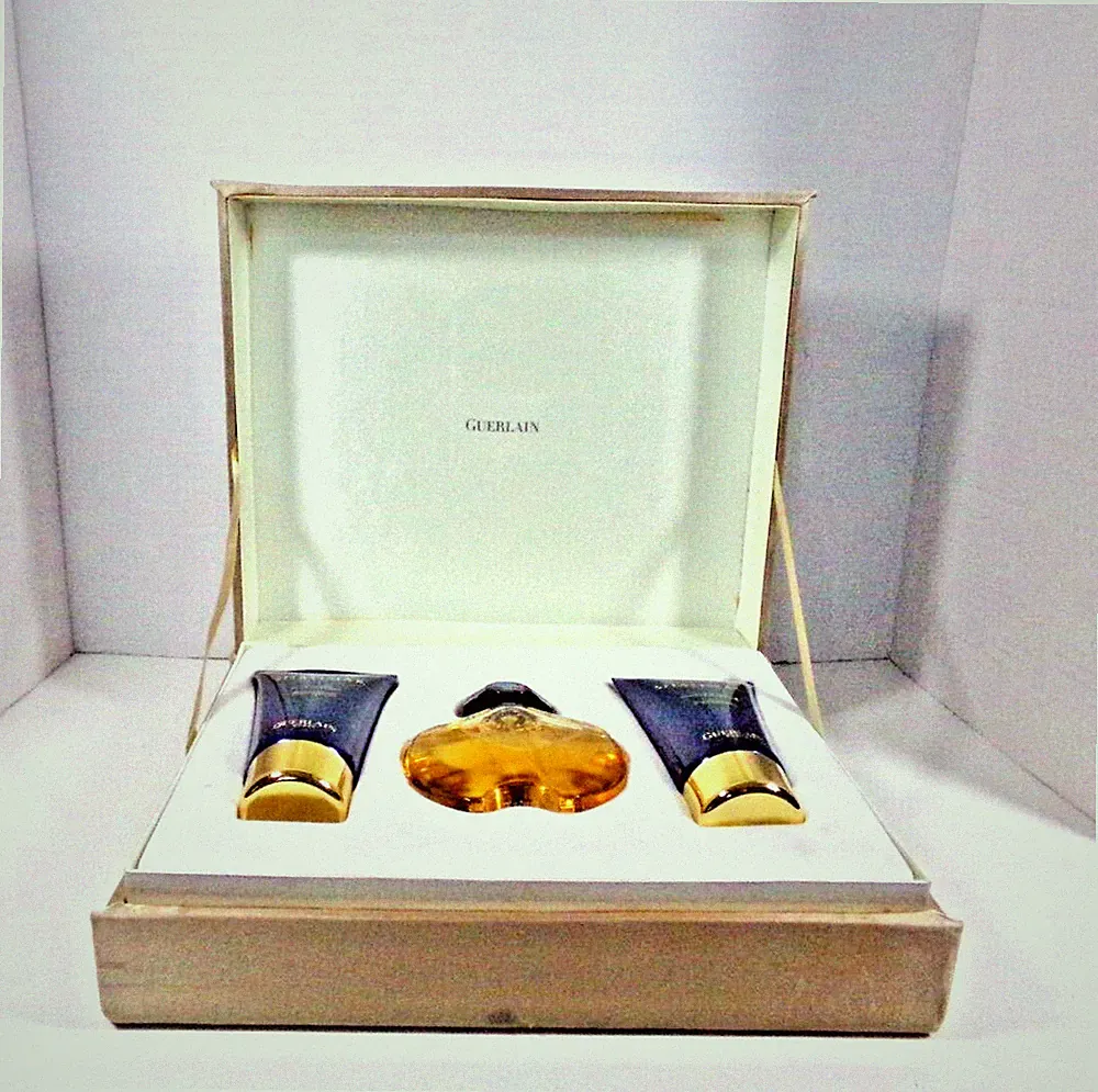 Guerlain Shalimar Perfume Gel Wash Lotion Gift Set in Box